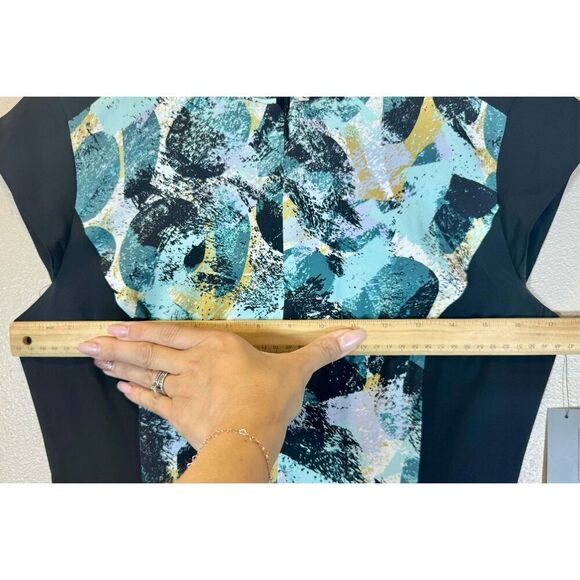 NWT Classiques Entier Floral Print Silk Blend Sleeveless Shift Dress Women's 4 - Picture 7 of 9